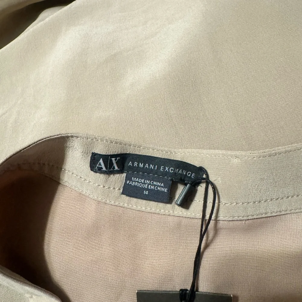 Armani Exchange Taupe High-Low Layered Midi Skirt - Picture 5 of 10